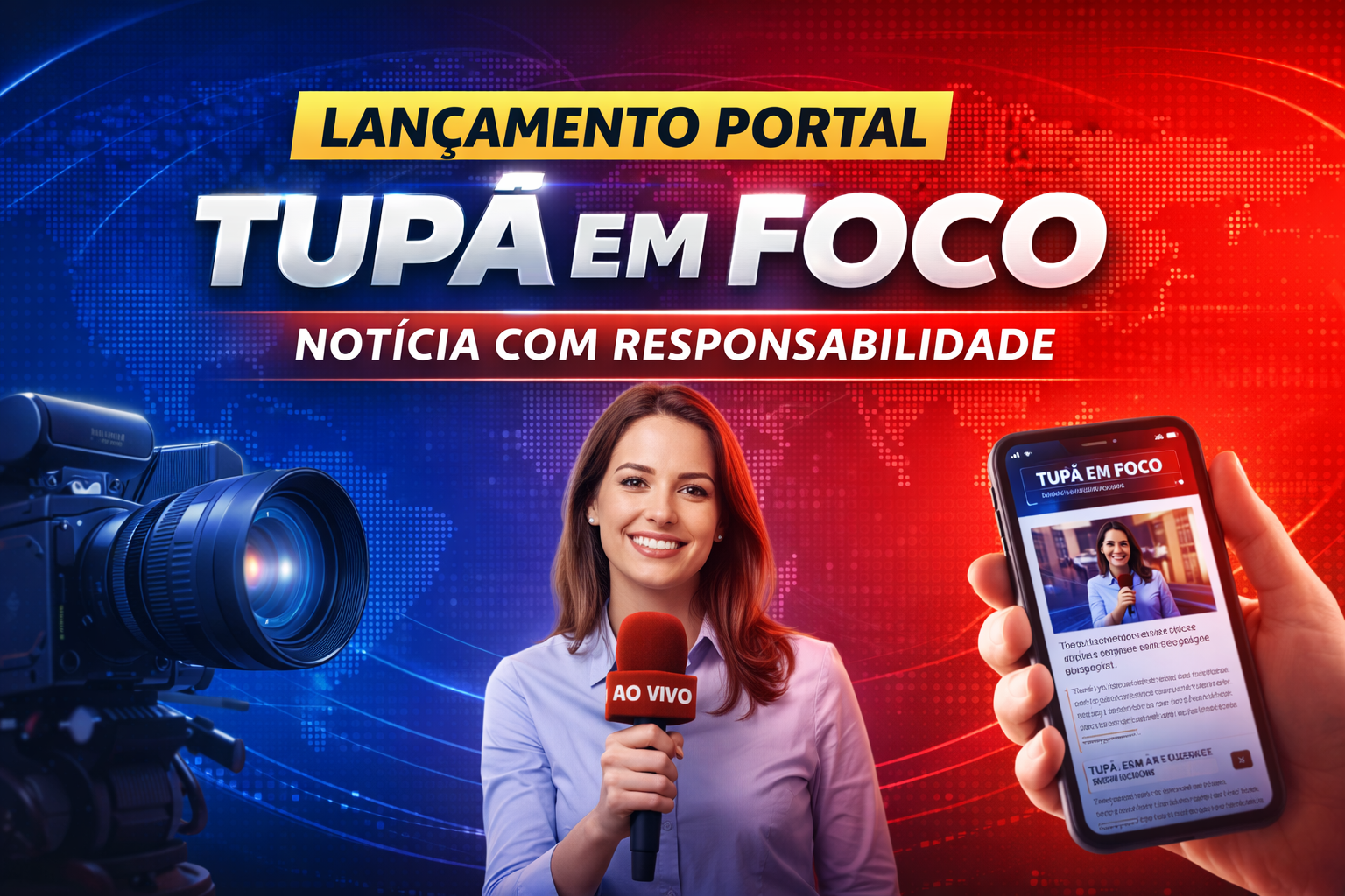 TUPÃ EM FOCO É LANÇADO OFICIALMENTE E CHEGA PARA INFORMAR COM RESPONSABILIDADE